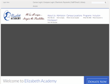 Tablet Screenshot of elizabethacademy.com